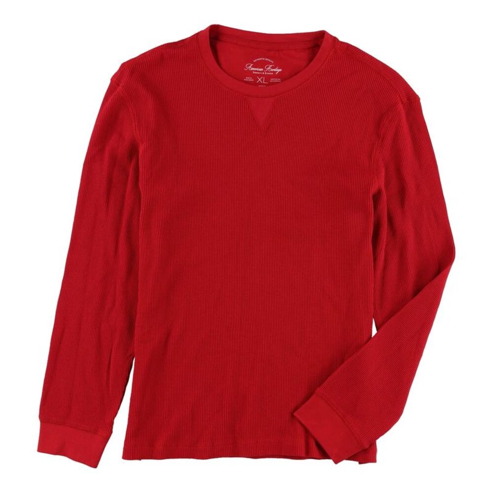 American Heritage Mens Textured Ls Basic T-Shirt